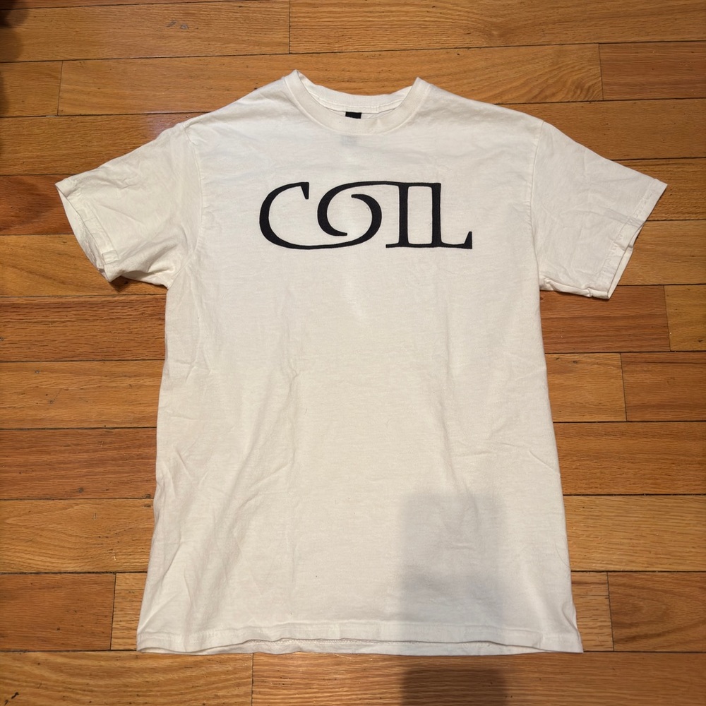 COIL Shirt Unnatural History Coil White T-Shirt, Throbbing Gristle Psychic TV, M